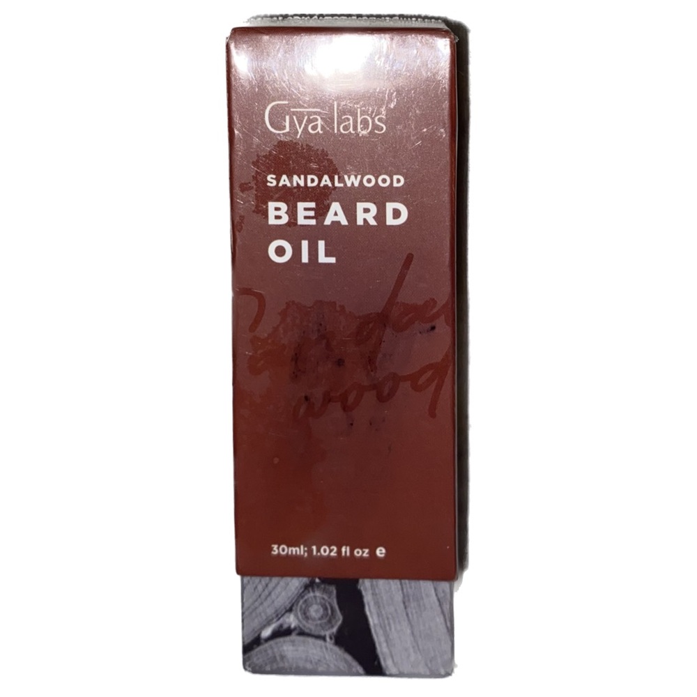 Gya Labs Sandalwood Beard Oil with Organic Argan & Jojoba Oil, 1 fl oz